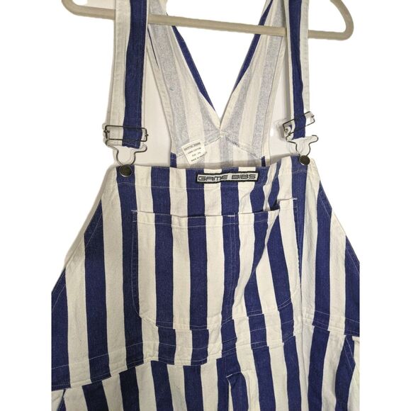 Game Bibs Overalls Blue White Adult Sz 2XL Tailgate Game Day Football Sports - Picture 6 of 13